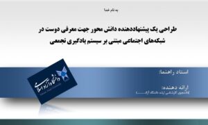 پاورپوینت طراحی يك پيشنهاددهنده دانش محور جهت معرفي دوست در شبكه‌‌های اجتماعی مبتنی بر سيستم يادگيری تجمعی