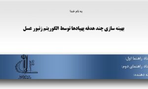 پاورپوینت بهینه سازی چند هدفه پهپادها توسط الگوریتم زنبور عسل